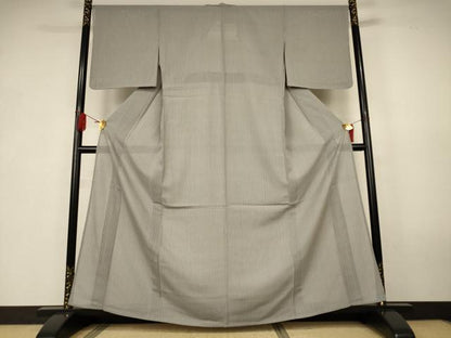 平和屋着物＊夏物　江戸小紋　絽　両面染　花尽くし間道　正絹　逸品　未使用　AABK6633jd