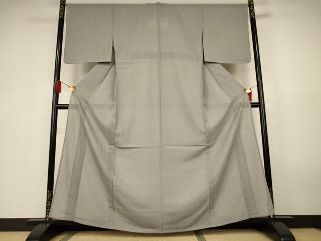 平和屋着物＊夏物　江戸小紋　絽　両面染　花尽くし間道　正絹　逸品　未使用　AABK6633jd