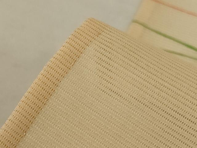 平和屋着物＊夏物　訪問着　絽　草葉文　暈し染め　銀彩　洗える着物　AABK6636jd
