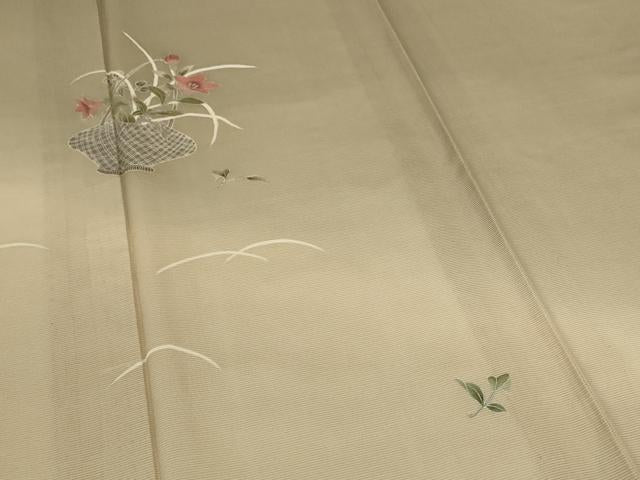 平和屋着物＊夏物　訪問着　絽　飾花文　暈し染め　銀彩　正絹　逸品　未使用　AABK6637jd