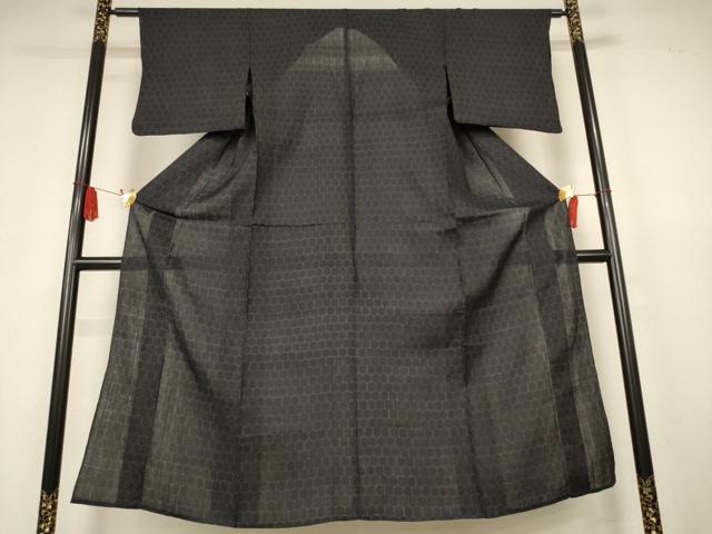 平和屋着物＊夏物　重要無形文化財　本場宮古上布　亀甲文　苧麻　逸品　AABK6641jd