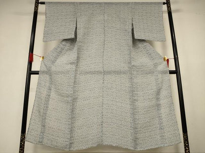 平和屋着物＊夏物　越後上布　幾何学文様　苧麻　逸品　AABK6644jd