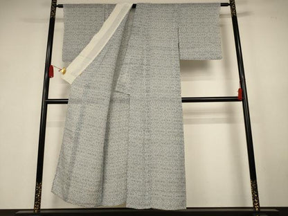 平和屋着物＊夏物　越後上布　幾何学文様　苧麻　逸品　AABK6644jd