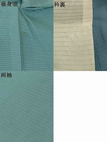 平和屋着物＊夏物　色無地　絽　千草色　正絹　逸品　AABK6646jd