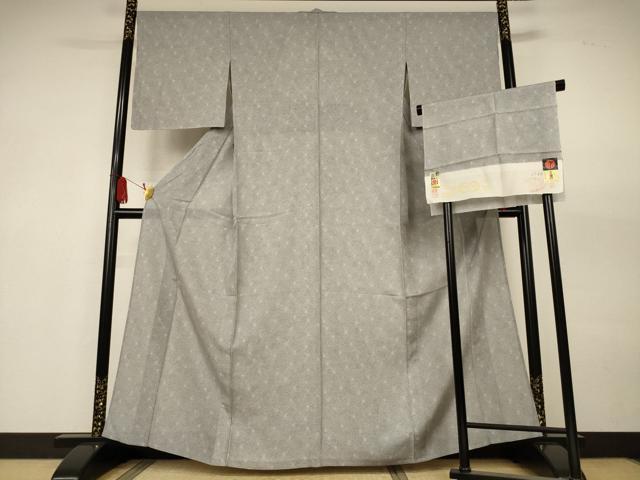 平和屋着物＊夏物　小紋　絽　京友禅　花尽くし　反端付き　正絹　逸品　AABK6654jd