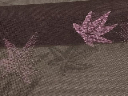平和屋着物＊夏物　小紋　紗　舞葉文　正絹　逸品　未使用　AABK6656jd