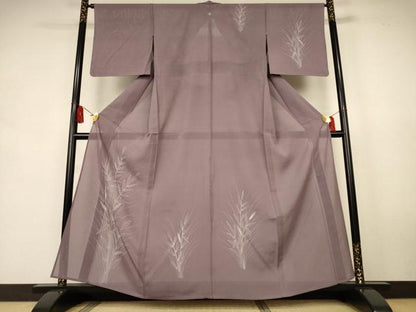 平和屋着物＊夏物　訪問着　絽　草葉文　正絹　逸品　AABK6658jd