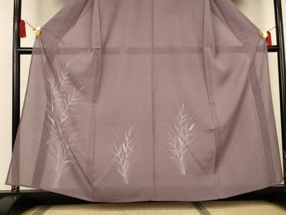 平和屋着物＊夏物　訪問着　絽　草葉文　正絹　逸品　AABK6658jd
