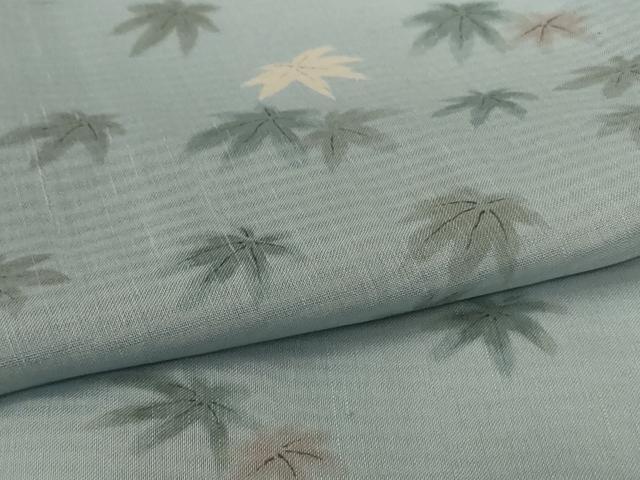 平和屋着物＊夏物　二代目 川村久太郎　訪問着　紗紬　笹文　正絹　逸品　AABK6659jd