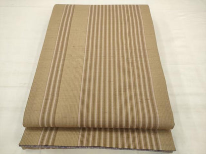 平和屋着物●両面全通柄袋帯　花織　横段文　正絹　逸品　AABK6704pf