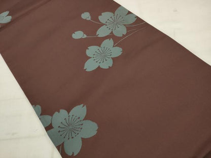 平和屋着物●世界的人形師　辻村寿三郎　ジュサブロー　六通柄袋帯　桜　正絹　逸品　AABK6712pf