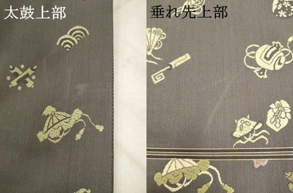 平和屋着物●皇室・伊勢神宮御用　御御帯　山口美術織物　山口弘躬　六通柄袋帯　唐織　祥波宝尽し文　金糸　正絹　逸品　AABK6717pf