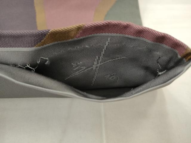 平和屋着物●世界的人形師　辻村寿三郎　ジュサブロー　六通柄袋帯　流水文　正絹　逸品　AABK6722pf