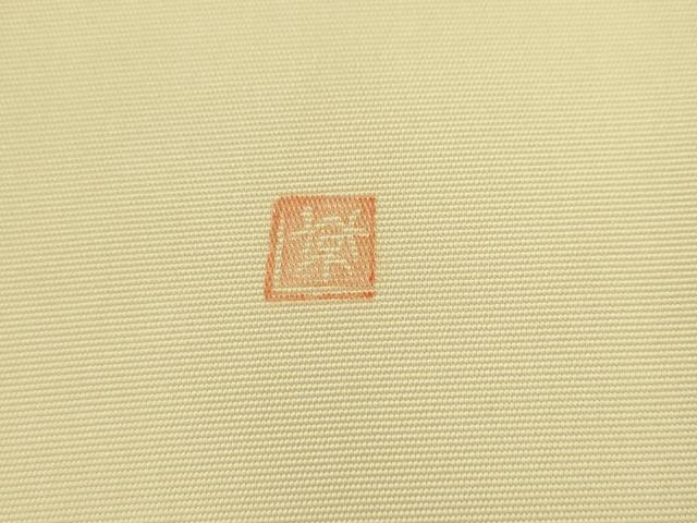 平和屋着物●塩瀬　九寸名古屋帯　作家物　手描き　草花文　金銀彩　正絹　逸品　AABK6727pf