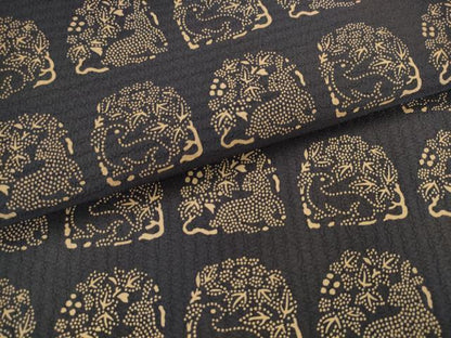 平和屋着物●太鼓柄袋帯　印伝　花兎　正絹　逸品　AABK6740pf