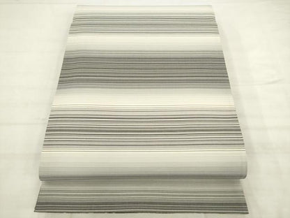平和屋着物●両面全通柄袋帯　花尽くし　横段文　金糸　正絹　逸品　AABK6748pf