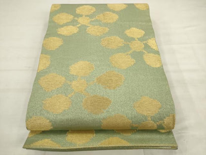 平和屋着物●両面六通柄　本袋帯　葡萄唐草　舞花文　金銀糸　正絹　逸品　AABK6760pf