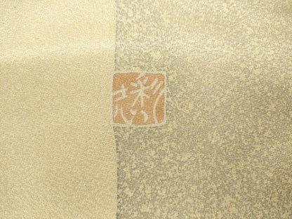 平和屋着物●太鼓柄袋帯　作家物　舞蝶花鳥文　金糸　正絹　逸品　AABK6775pf