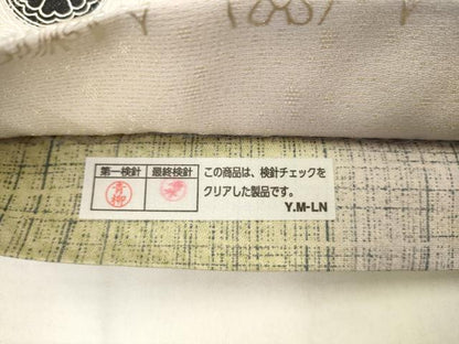 平和屋着物●六通柄袋帯　草花文　金通し地　金銀彩　正絹　逸品　AABK6776pf