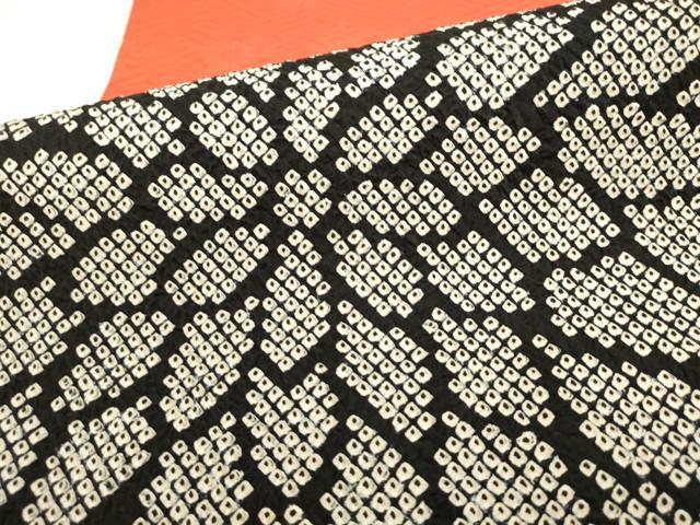 平和屋着物●九寸名古屋帯　総絞り　草花文　正絹　逸品　AABK6780pf