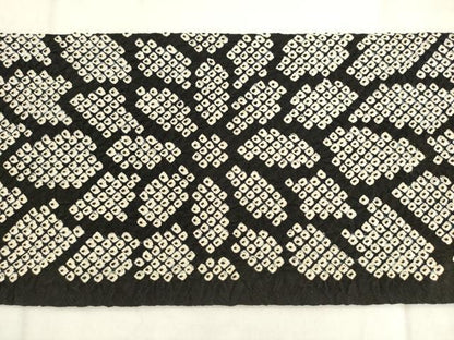 平和屋着物●九寸名古屋帯　総絞り　草花文　正絹　逸品　AABK6780pf