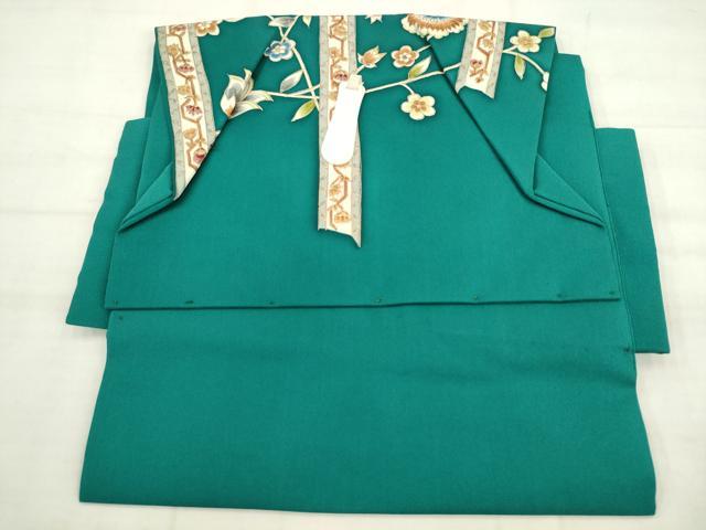平和屋着物●塩瀬　つけ帯　更紗花間道　金彩　正絹　逸品　AABK6785pf