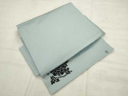 平和屋着物●西陣　川島織物　つけ帯　更紗花文　ワンポイント　湊鼠色　正絹　逸品　AABK6786pf