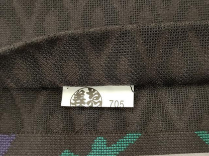 平和屋着物●六通柄袋帯　舞花文　ゑり善扱い　正絹　逸品　AABK6789pf