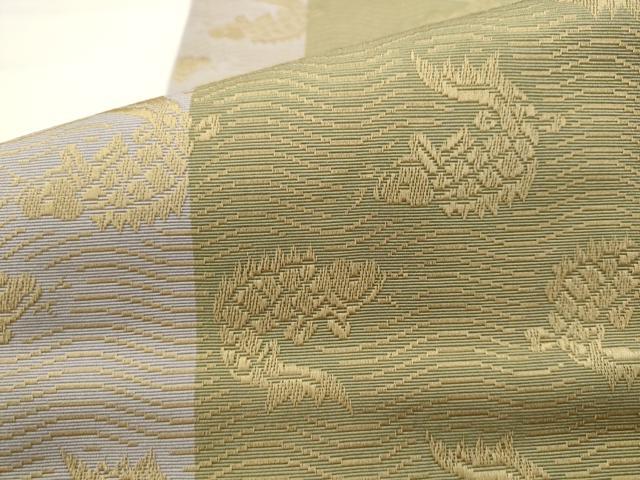平和屋着物●本場筑前博多織　半幅帯　荒磯　井上絹織謹製　証紙付き　正絹　逸品　AABK6794pf
