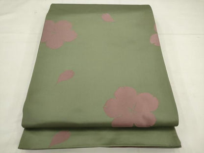 平和屋着物●世界的人形師 辻村寿三郎 ジュサブロー 六通柄袋帯 舞桜文 正絹 逸品 AABK6799pf