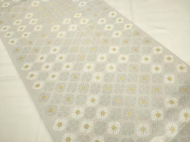 平和屋着物●六通柄袋帯　唐織　花尽くし　金糸　正絹　逸品　AABK6803pf