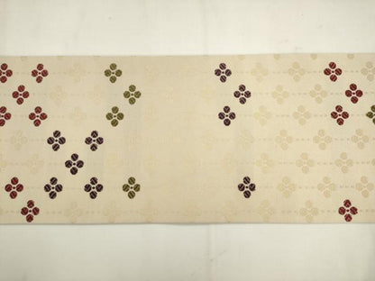 平和屋着物●九寸名古屋帯　唐織　舞花文　正絹　逸品　AABK6811pf