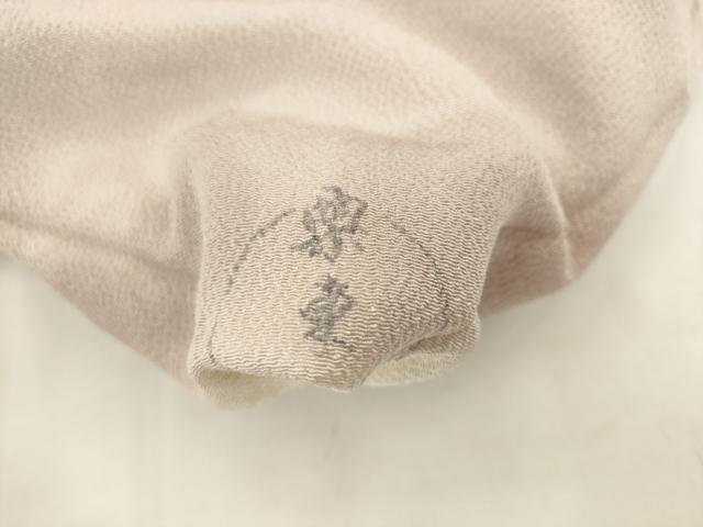 平和屋着物●九寸名古屋帯　更紗草花文　鬼しぼ縮緬　伊と幸　正絹　逸品　AABK6823pf