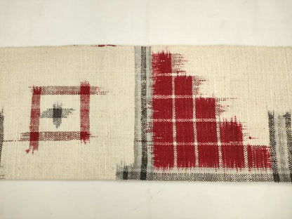 平和屋着物●八寸名古屋帯　紬地　幾何学文様　正絹　逸品　AABK6826pf
