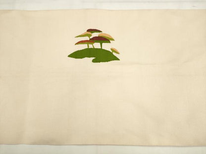 平和屋着物●爪搔き本綴れ　八寸名古屋帯　風景文　正絹　逸品　AABK6845pf