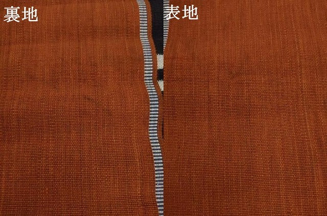 平和屋着物●沖縄県伝統工芸品　八重山ミンサー　手織り　八寸名古屋帯　紬地　花間道　綿　逸品　AABK6853pf