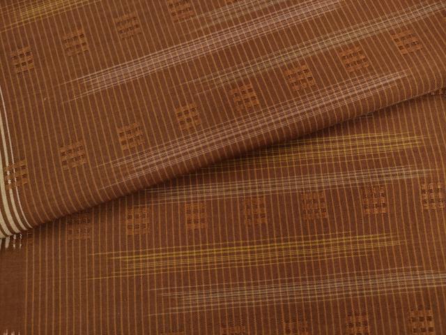 平和屋着物●全通柄袋帯　花織　間道　正絹　逸品　AABK6868pf