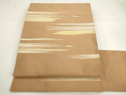 平和屋着物●爪搔き本綴れ　八寸名古屋帯　霞文　正絹　逸品　AABK6870pf