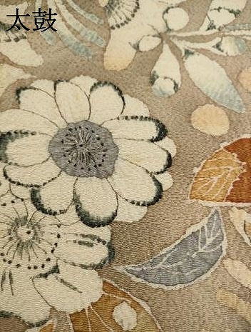 平和屋着物●九寸開き名古屋帯　辻が花　絞り　鬼しぼ縮緬　正絹　逸品　AABK6878pf