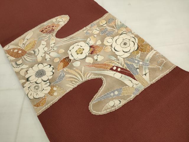 平和屋着物●九寸開き名古屋帯　辻が花　絞り　鬼しぼ縮緬　正絹　逸品　AABK6878pf