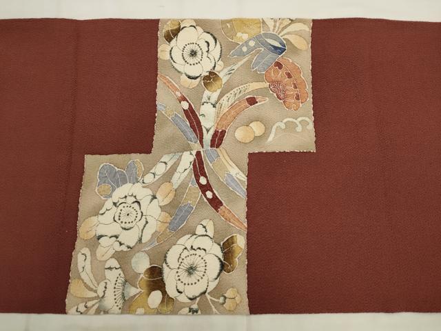 平和屋着物●九寸開き名古屋帯　辻が花　絞り　鬼しぼ縮緬　正絹　逸品　AABK6878pf