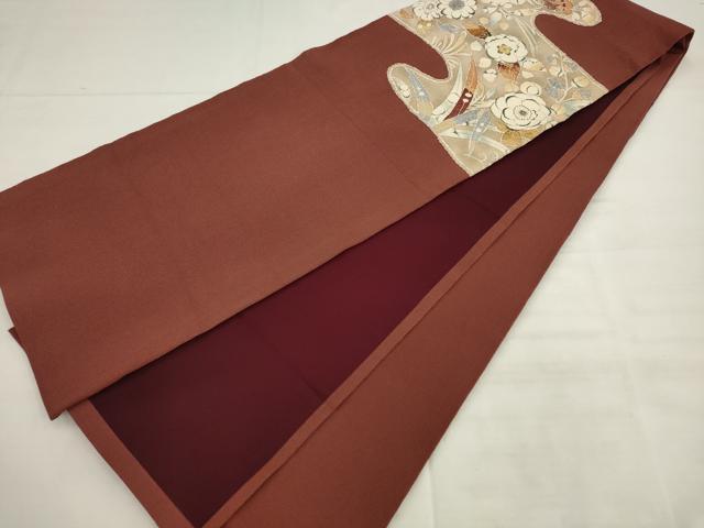 平和屋着物●九寸開き名古屋帯　辻が花　絞り　鬼しぼ縮緬　正絹　逸品　AABK6878pf