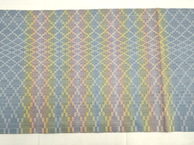 平和屋着物●太鼓柄袋帯　花織　菱文　正絹　逸品　AABK6890pf