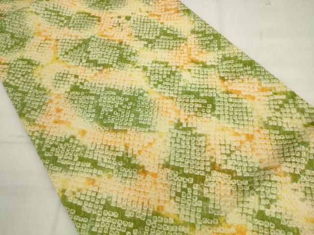 平和屋着物●全通柄九寸開き名古屋帯　総絞り　霞文　正絹　逸品　AABK6892pf