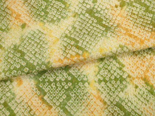 平和屋着物●全通柄九寸開き名古屋帯　総絞り　霞文　正絹　逸品　AABK6892pf