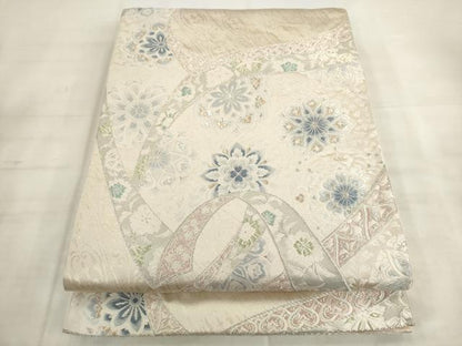 平和屋着物●六通柄袋帯　唐織　飾花文　金銀糸　正絹　逸品　AABK6902pf
