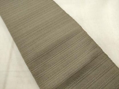 平和屋着物●男性　本場筑前博多織　角帯　生壁色　正絹　逸品　AABK6910pf