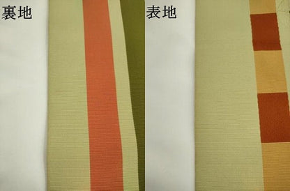 平和屋着物●本場筑前博多織　半幅帯　舞桜文　正絹　逸品　AABK6936pf