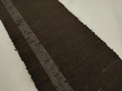 平和屋着物●半幅帯　一重帯　紬地　間道　正絹　逸品　AABK6946pf