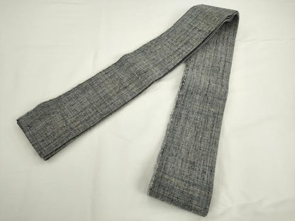 平和屋着物●男性　角帯　紬地　霞文　正絹　逸品　AABK6948pf